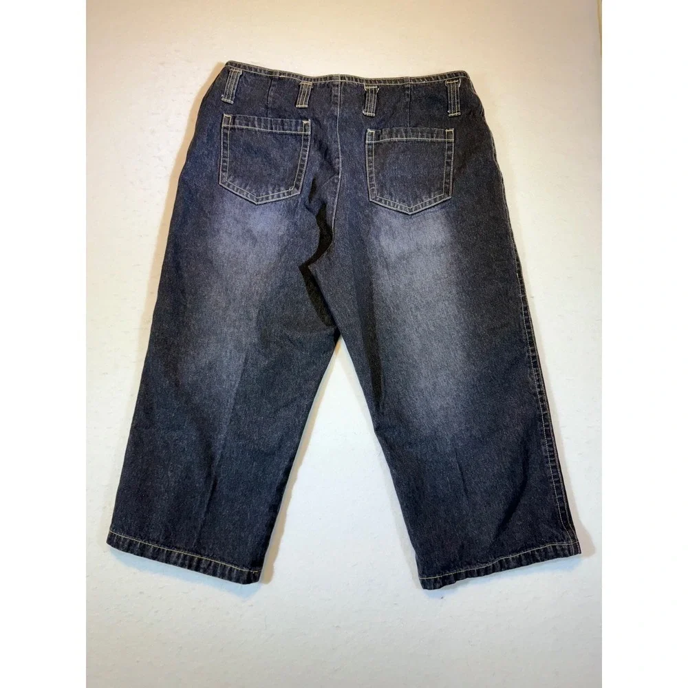 Bay Studio Khakis Women's Size 12 Cropped Jeans Dark Wash Denim